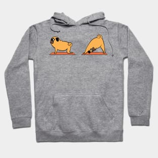 Pug Downward Dog Hoodie